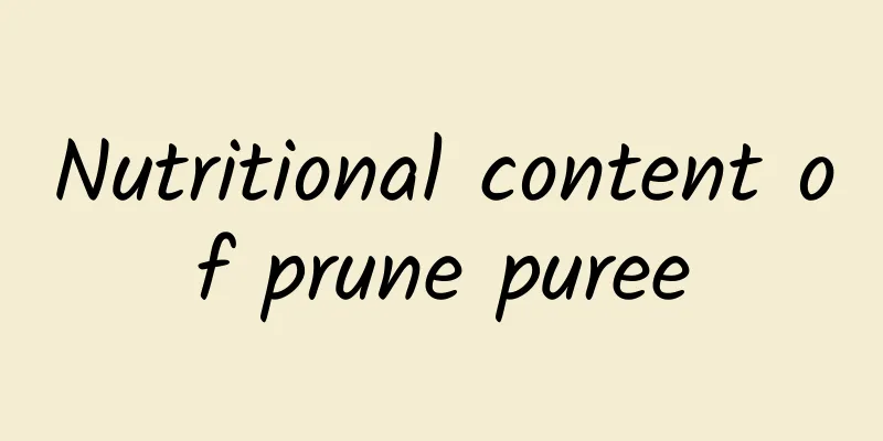 Nutritional content of prune puree