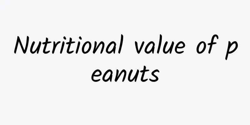 Nutritional value of peanuts