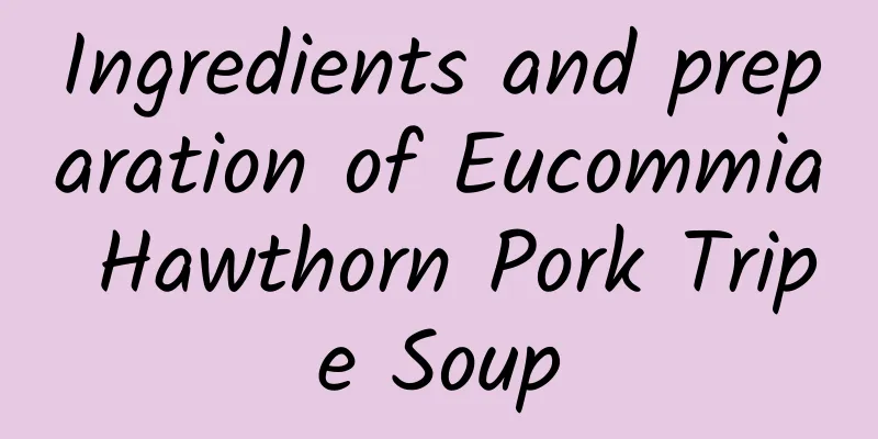 Ingredients and preparation of Eucommia Hawthorn Pork Tripe Soup