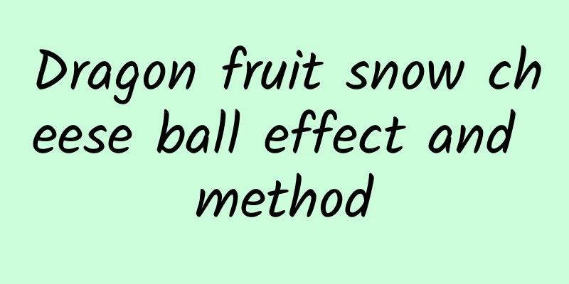 Dragon fruit snow cheese ball effect and method