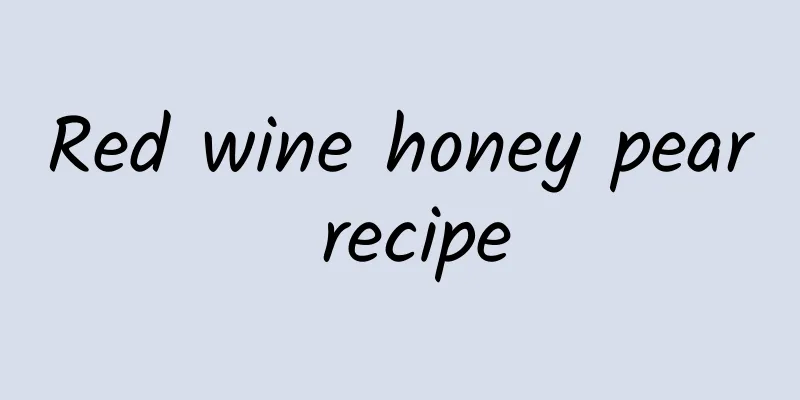 Red wine honey pear recipe