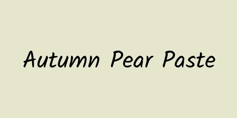 Autumn Pear Paste