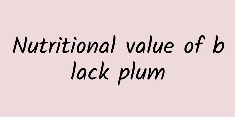 Nutritional value of black plum