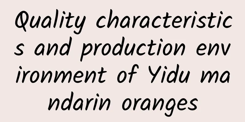 Quality characteristics and production environment of Yidu mandarin oranges