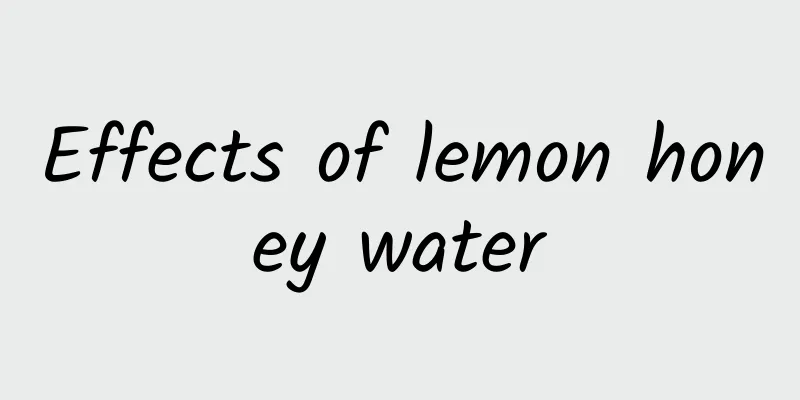 Effects of lemon honey water