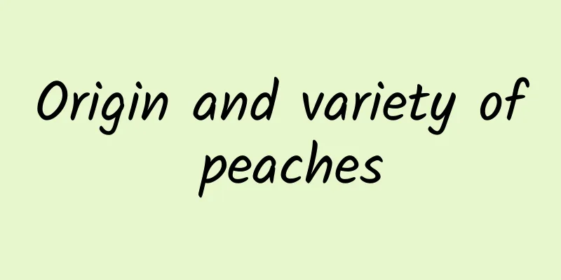 Origin and variety of peaches