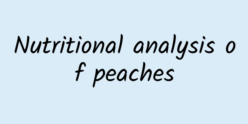 Nutritional analysis of peaches