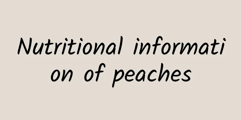 Nutritional information of peaches