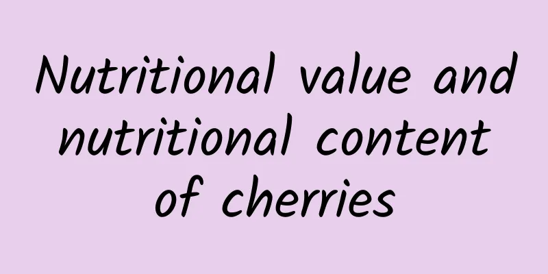 Nutritional value and nutritional content of cherries