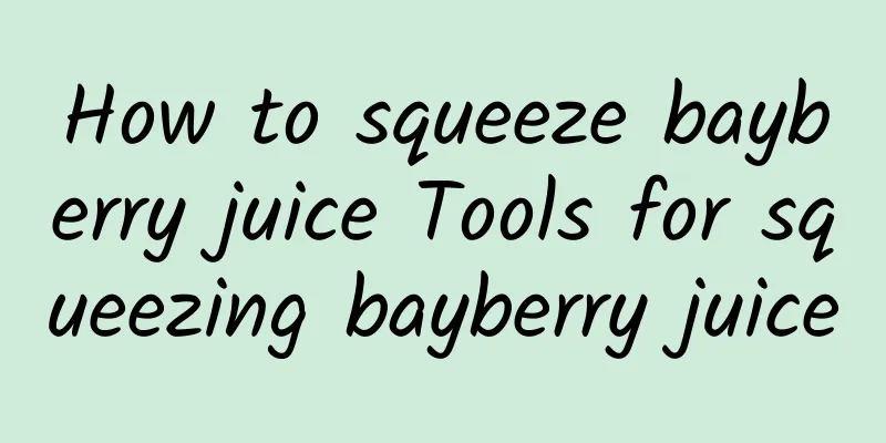 How to squeeze bayberry juice Tools for squeezing bayberry juice