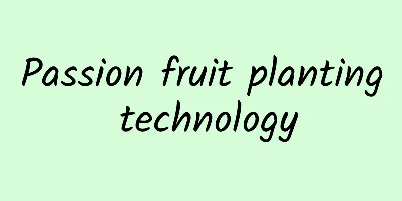 Passion fruit planting technology