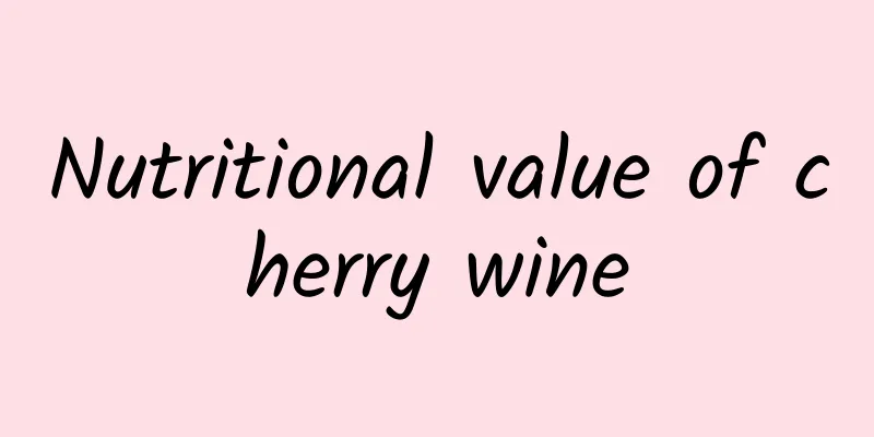 Nutritional value of cherry wine