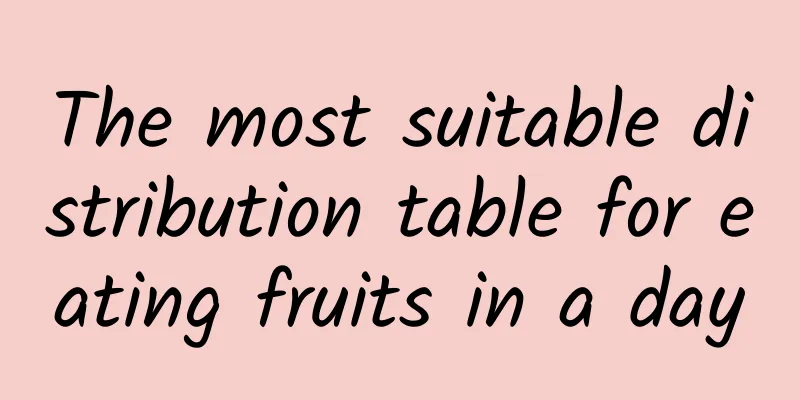 The most suitable distribution table for eating fruits in a day