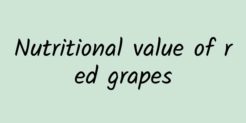 Nutritional value of red grapes