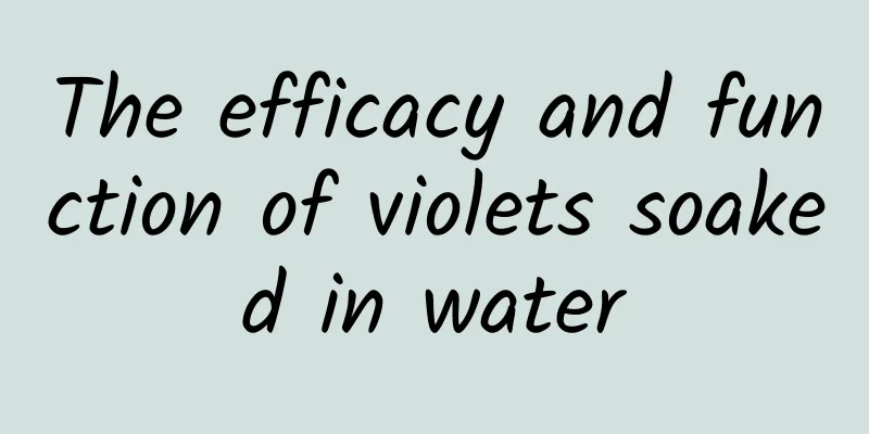 The efficacy and function of violets soaked in water