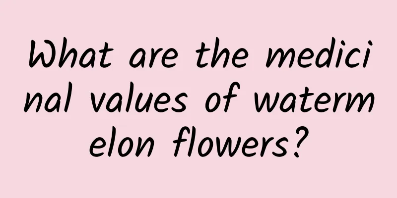 What are the medicinal values ​​of watermelon flowers?