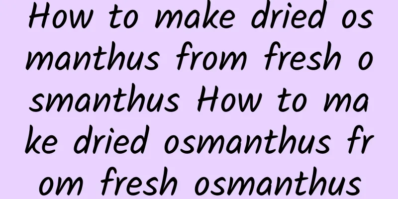 How to make dried osmanthus from fresh osmanthus How to make dried osmanthus from fresh osmanthus