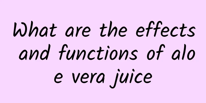 What are the effects and functions of aloe vera juice