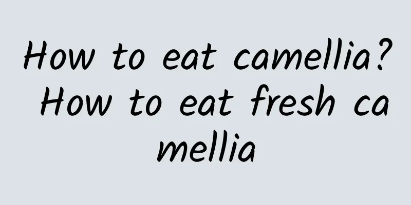 How to eat camellia? How to eat fresh camellia