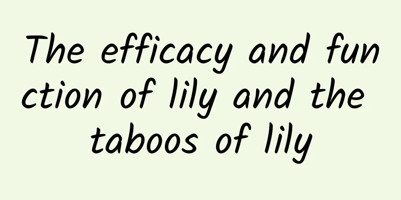 The efficacy and function of lily and the taboos of lily