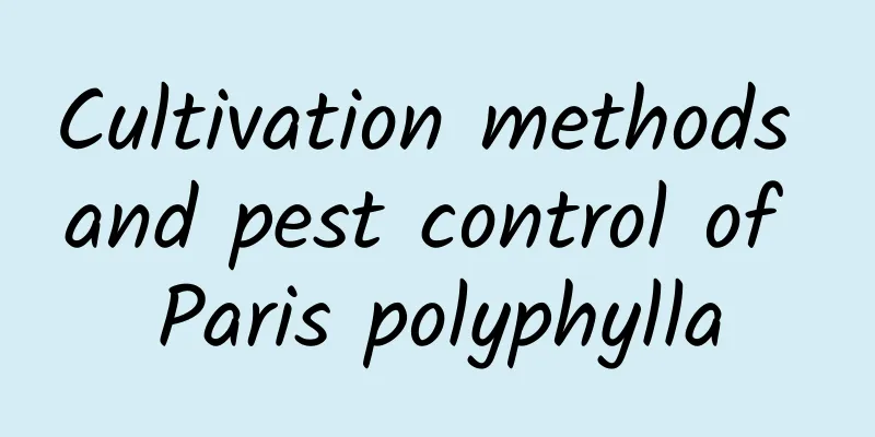 Cultivation methods and pest control of Paris polyphylla