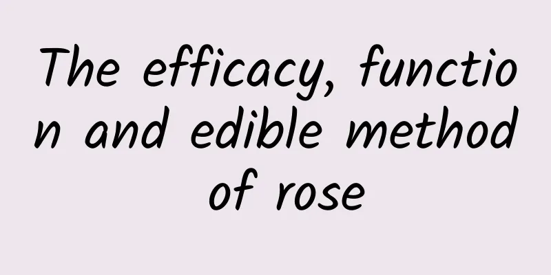 The efficacy, function and edible method of rose