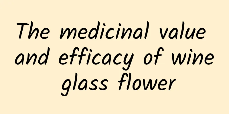 The medicinal value and efficacy of wine glass flower