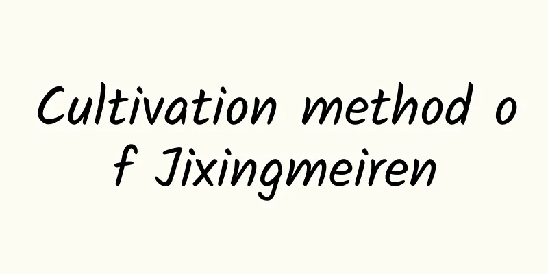 Cultivation method of Jixingmeiren