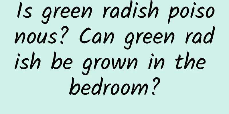 Is green radish poisonous? Can green radish be grown in the bedroom?