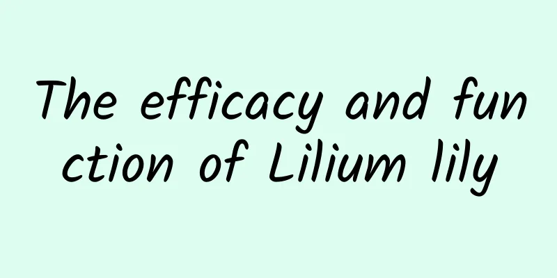 The efficacy and function of Lilium lily