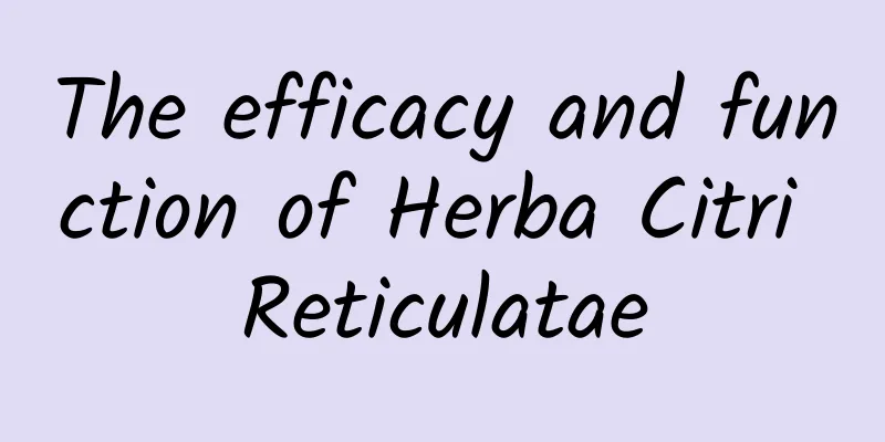 The efficacy and function of Herba Citri Reticulatae