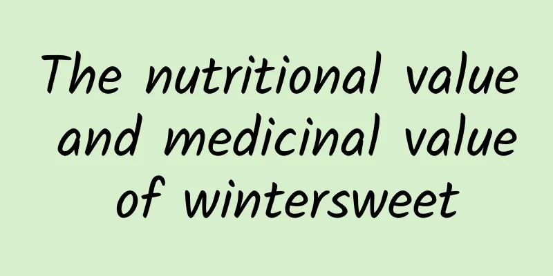 The nutritional value and medicinal value of wintersweet