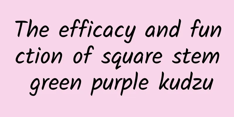 The efficacy and function of square stem green purple kudzu