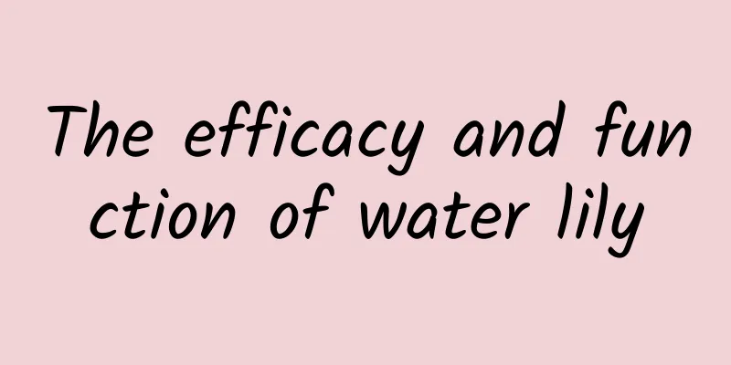 The efficacy and function of water lily