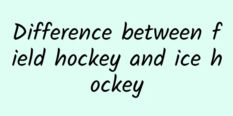 Difference between field hockey and ice hockey