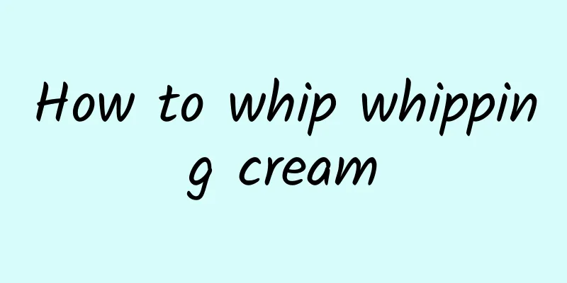 How to whip whipping cream