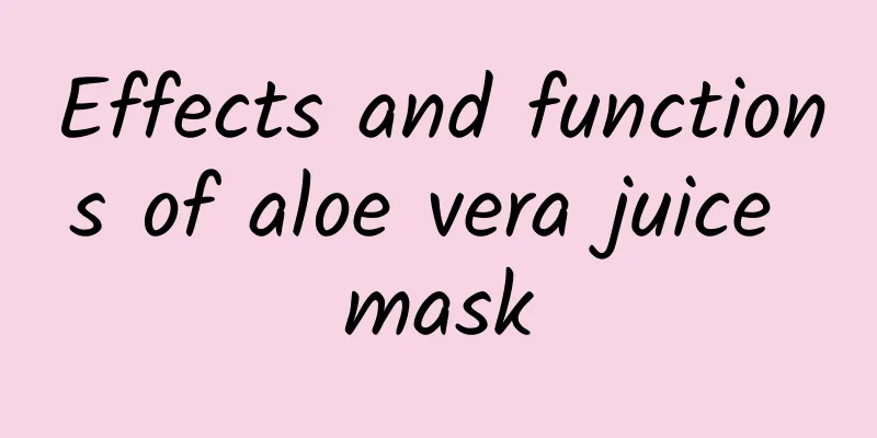 Effects and functions of aloe vera juice mask