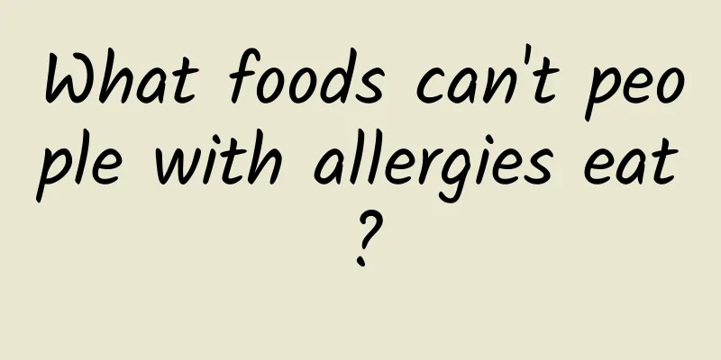 What foods can't people with allergies eat?