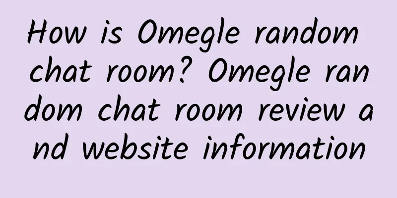 How is Omegle random chat room? Omegle random chat room review and website information