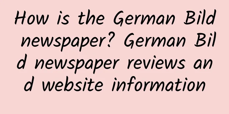 How is the German Bild newspaper? German Bild newspaper reviews and website information