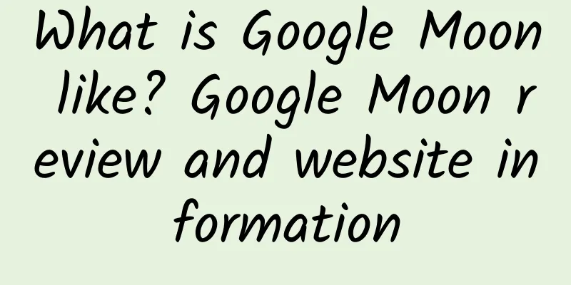 What is Google Moon like? Google Moon review and website information