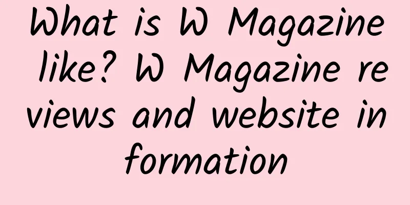 What is W Magazine like? W Magazine reviews and website information