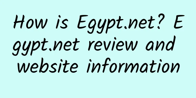 How is Egypt.net? Egypt.net review and website information