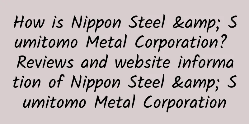 How is Nippon Steel & Sumitomo Metal Corporation? Reviews and website information of Nippon Steel & Sumitomo Metal Corporation