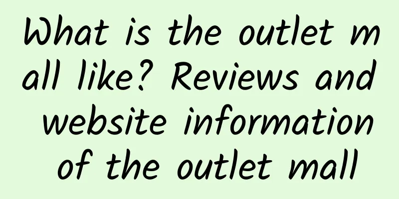 What is the outlet mall like? Reviews and website information of the outlet mall