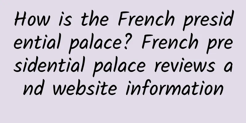 How is the French presidential palace? French presidential palace reviews and website information