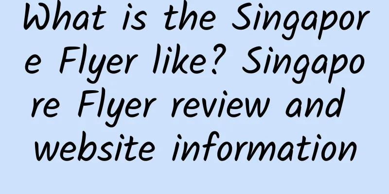 What is the Singapore Flyer like? Singapore Flyer review and website information