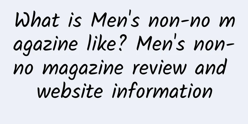 What is Men's non-no magazine like? Men's non-no magazine review and website information