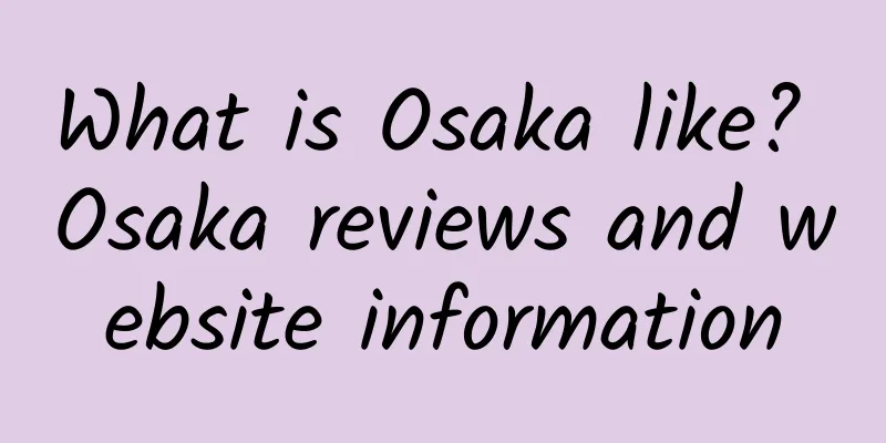What is Osaka like? Osaka reviews and website information