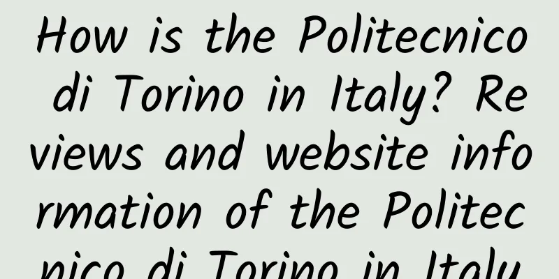 How is the Politecnico di Torino in Italy? Reviews and website information of the Politecnico di Torino in Italy